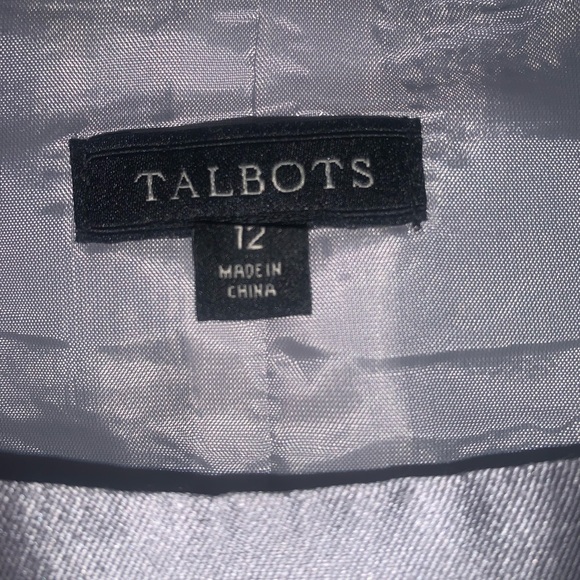 Talbots Special Occasion Silver Silk/Wool  Maxi Skirt/Pant  Set Size 12 - Picture 4 of 9